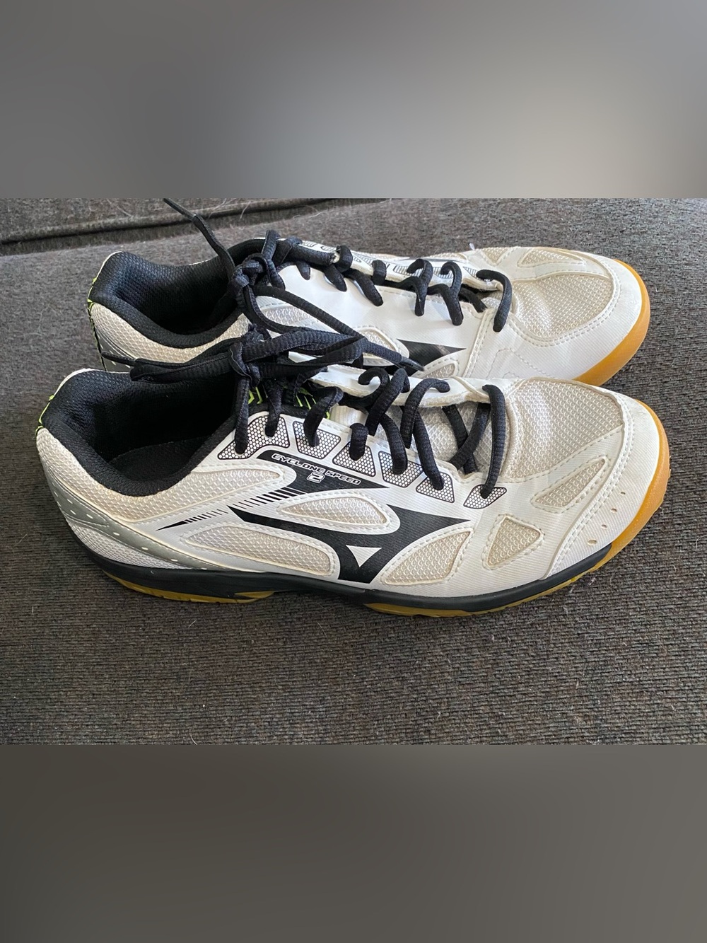 Mizuno Women’s Athletic Shoes — White/Black/Yellow